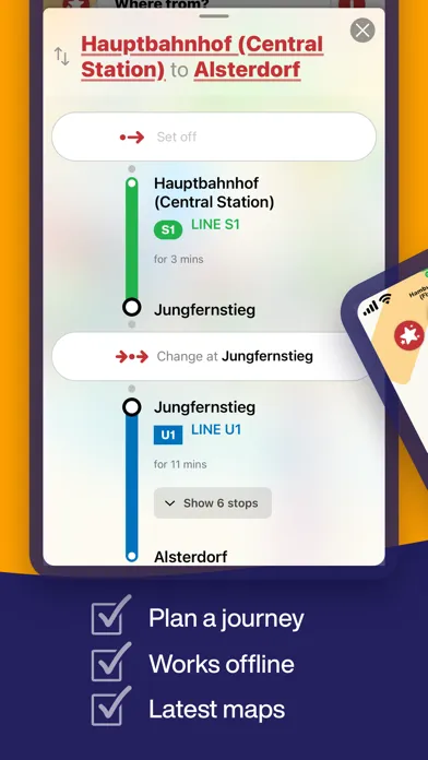 Hamburg Metro - Map & Route应用截图