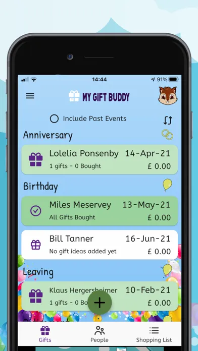 Capturas de pantalla de My Gift Buddy