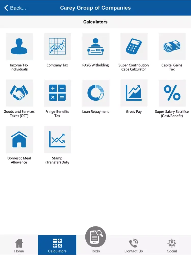 Capturas de tela do Carey Group of Companies iPad 