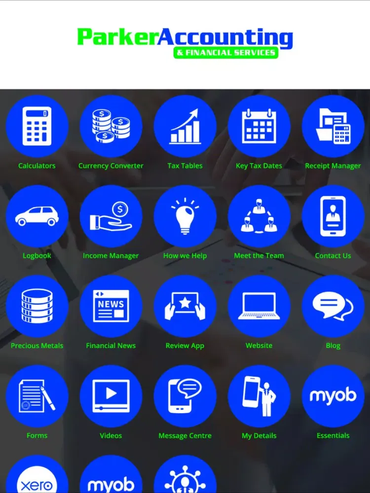 Parker Accounting & Financial iPad  스크린샷