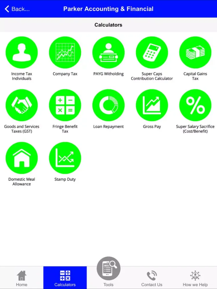 Parker Accounting & Financial iPad  스크린샷