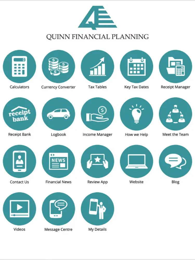 Tangkapan layar QUINN FINANCIAL PLANNING iPad 