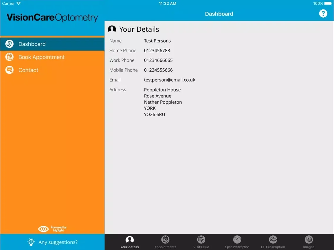 Capturas de pantalla de VisionCare Optometry iPad 