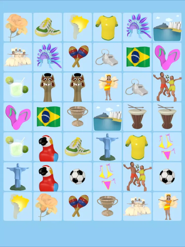 Brazil Fun - Tile Match Game iPad  Screenshots