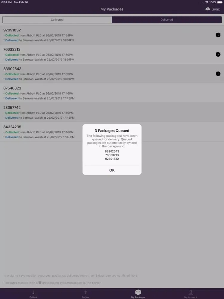 Скриншоты 1NE Package Tracker iPad 