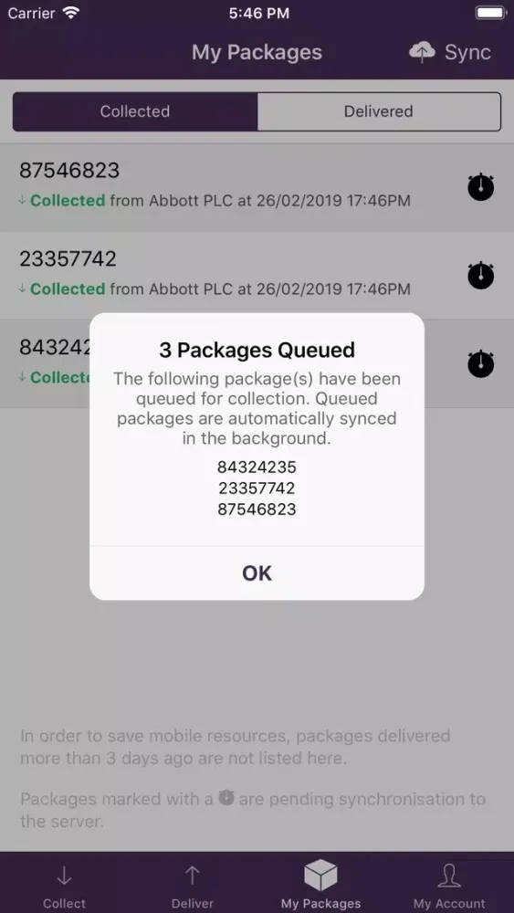Скриншоты 1NE Package Tracker