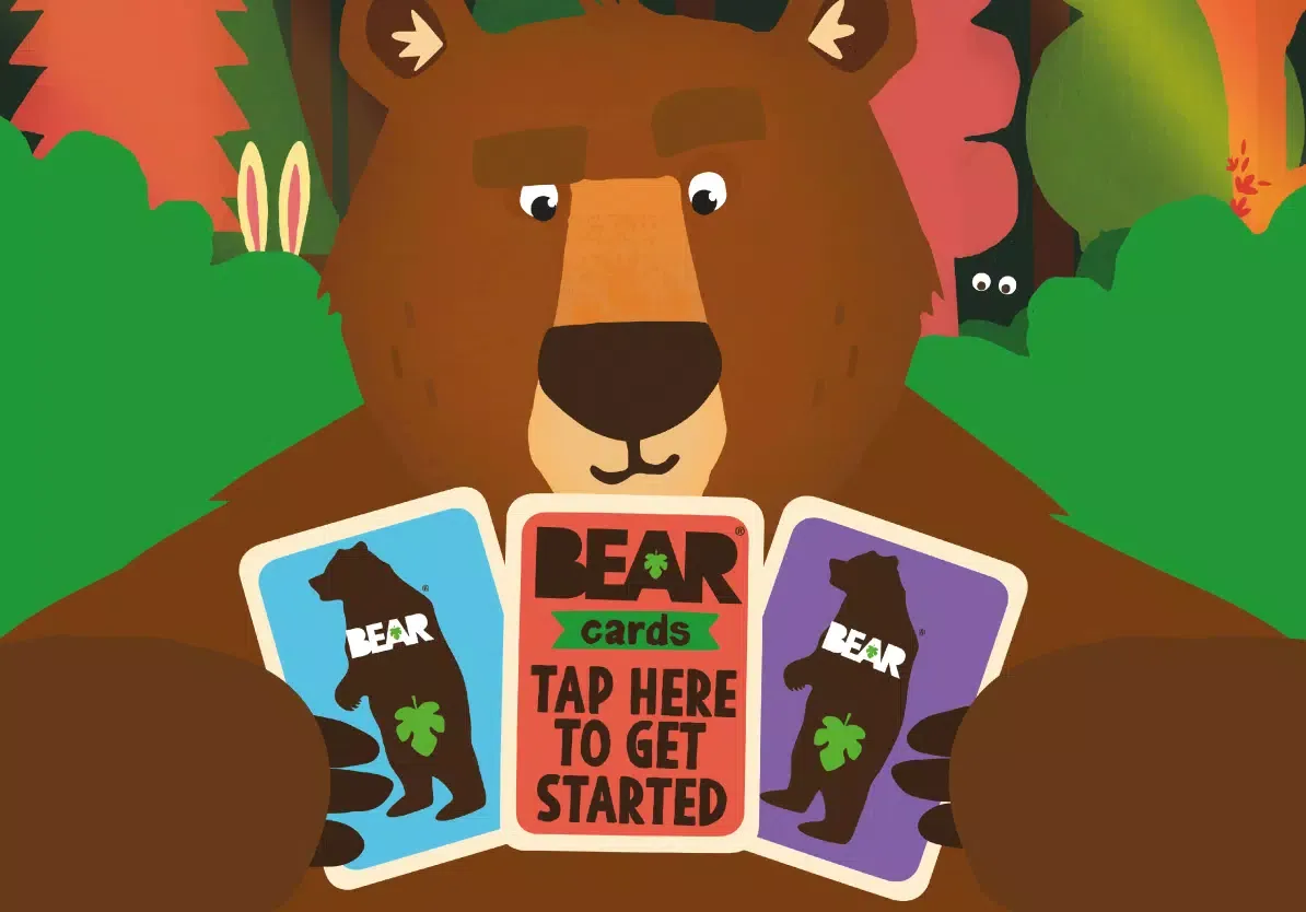 Capturas de tela do BEAR Cards