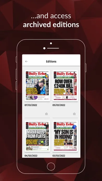 Daily Echo Screenshots