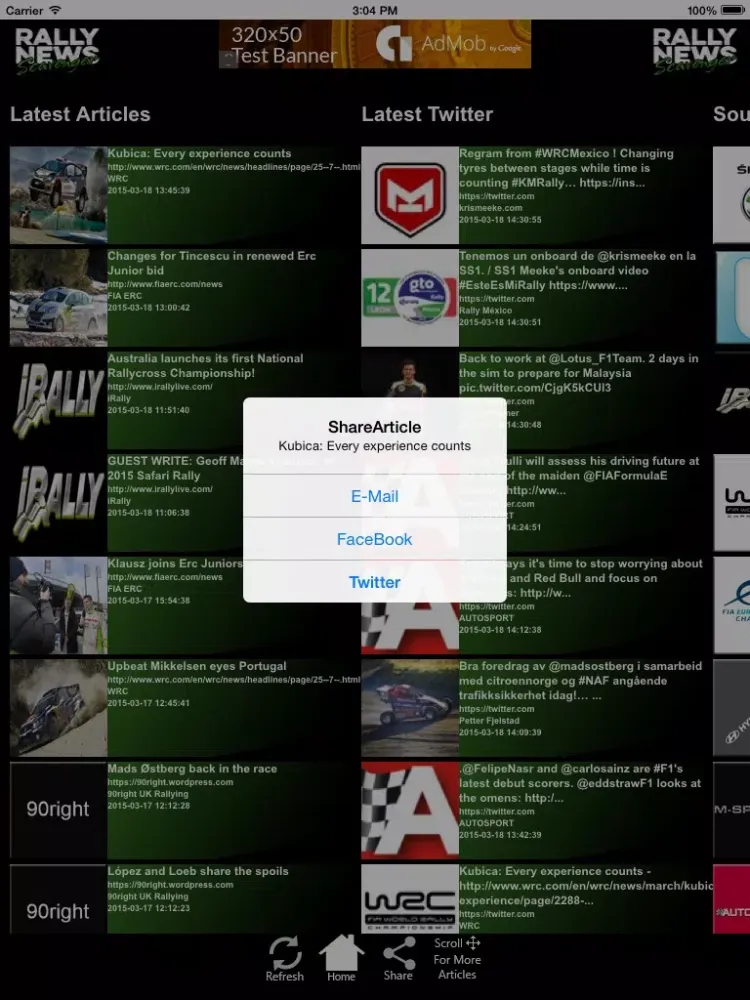 Rally News Scavenger iPad 应用截图