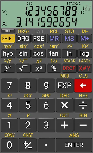 Tangkapan layar RealCalc Scientific Calculator