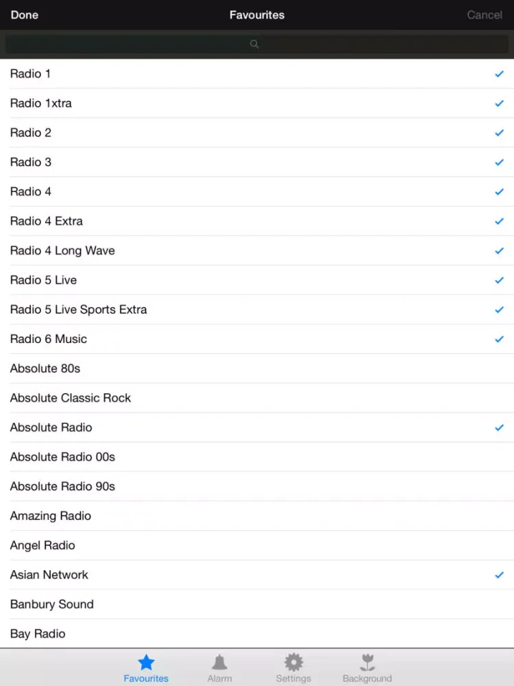 Capturas de tela do Pro Radio iPad 
