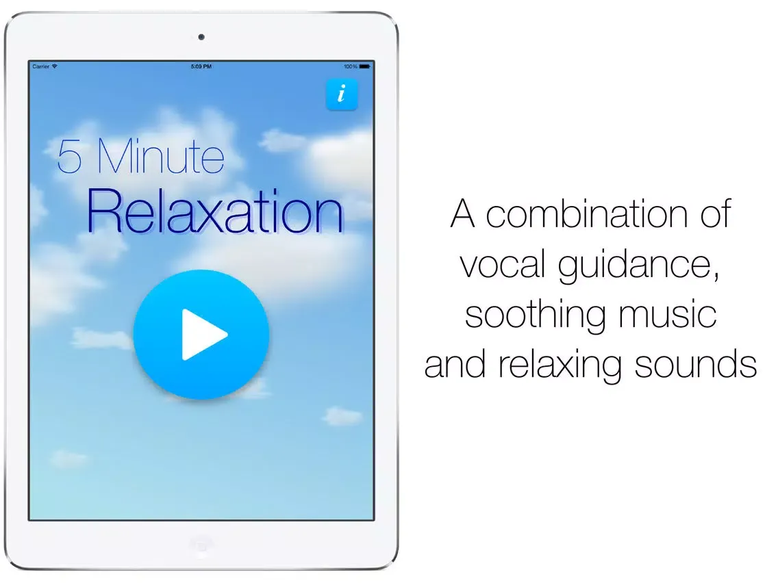 5 Minute Relaxation Pro - Guided meditation for sleep, rest and stress relief iPad  Screenshots