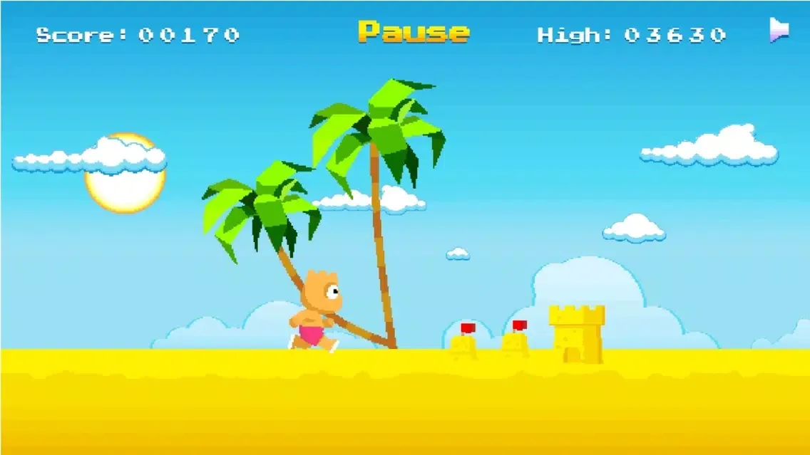 Tangkapan layar The Beach Runner: Running game