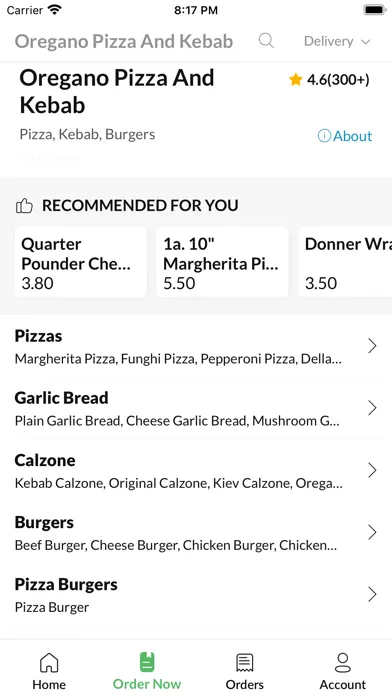 Oregano Pizza And Kebab. স্ক্রিনশট