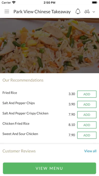 Capturas de pantalla de Park View Chinese Takeaway