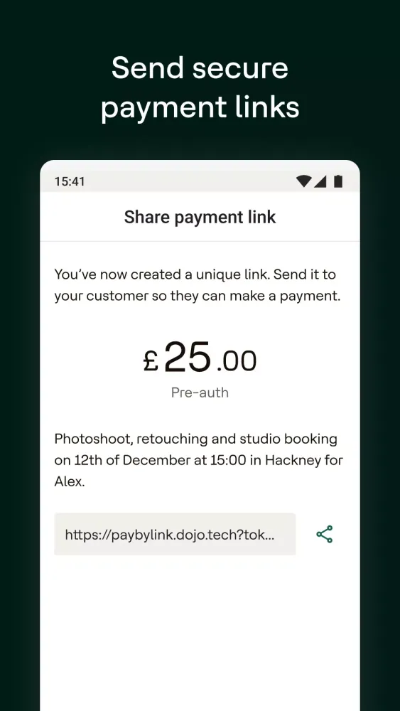 Dojo for Business – Payments Screenshots
