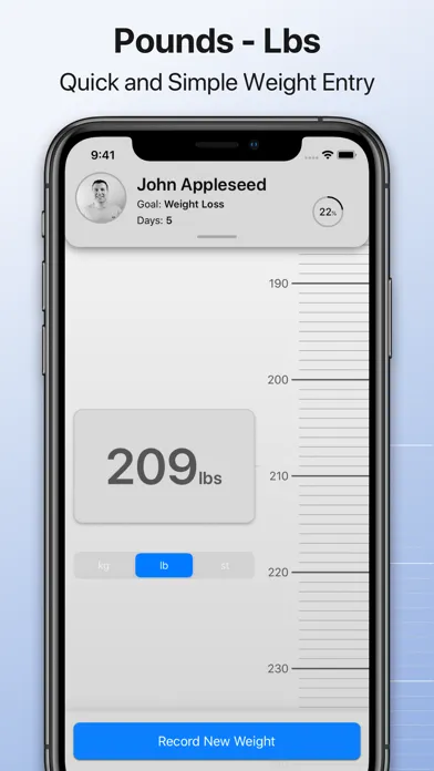 Tangkapan layar Weight Loss Tracking