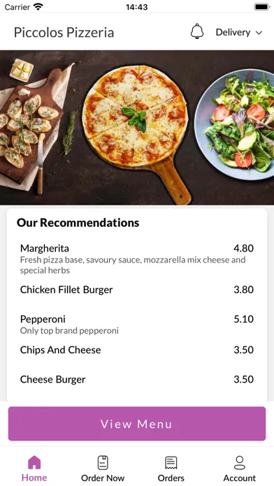 Piccolos Pizzeria. स्क्रीनशॉट