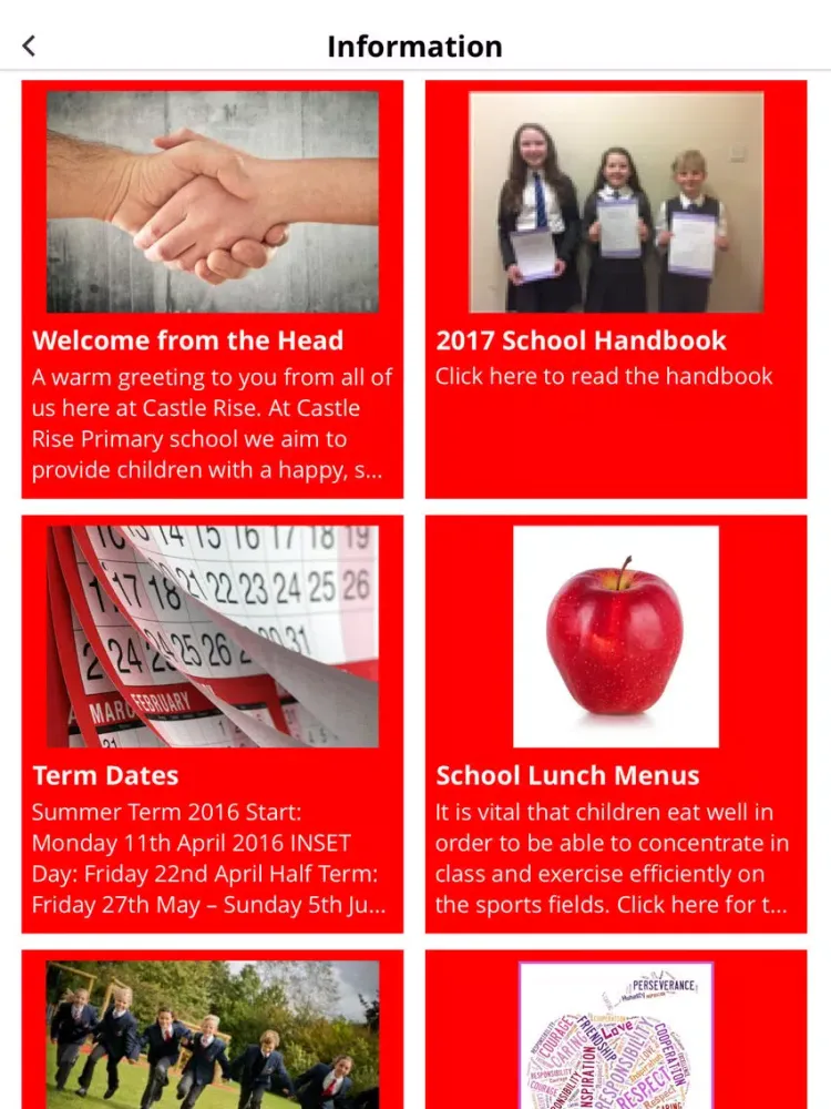 Capturas de pantalla de Castle Rise Primary School iPad 
