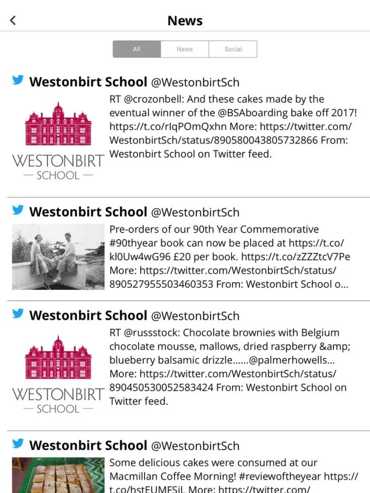 Capturas de pantalla de Westonbirt School iPad 