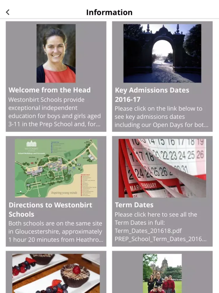 Capturas de pantalla de Westonbirt School iPad 