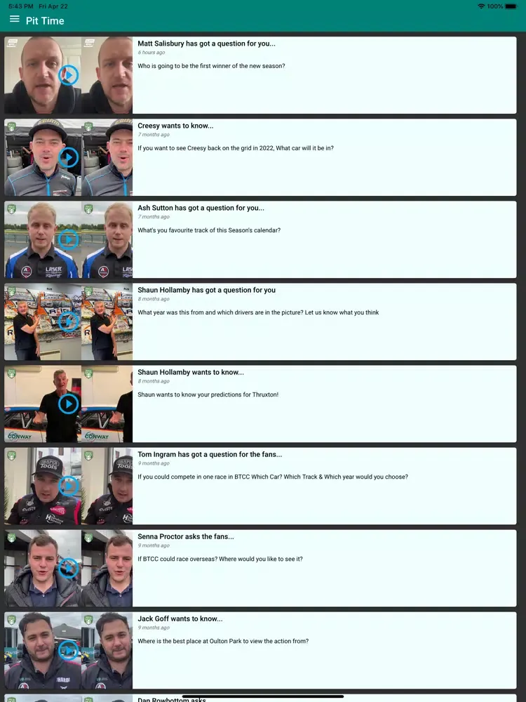 BTCC - British Touring Cars iPad  Ekran Görüntüleri