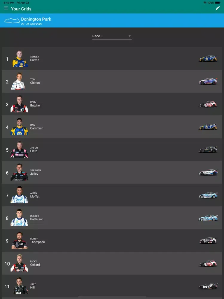 BTCC - British Touring Cars iPad  Ekran Görüntüleri