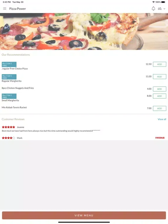 Capturas de pantalla de Pizza Power iPad 