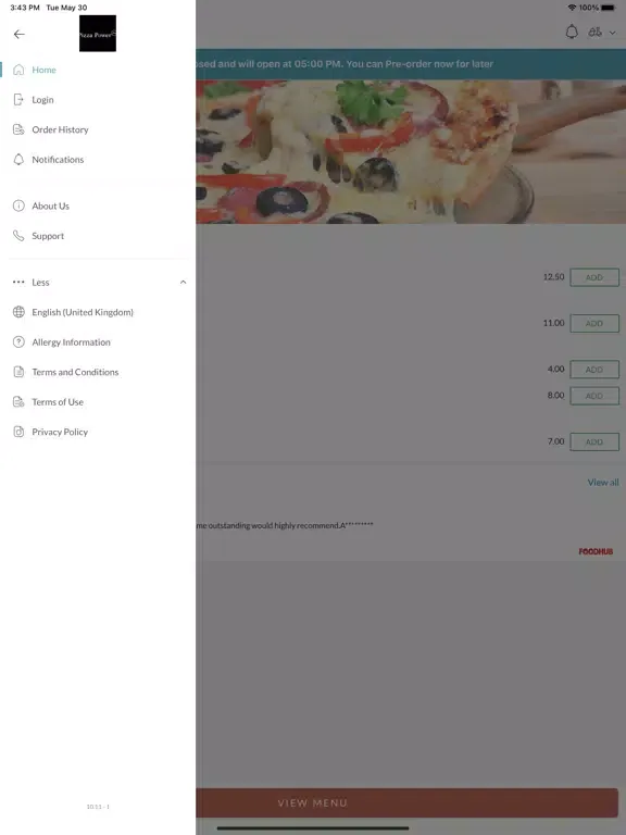Capturas de pantalla de Pizza Power iPad 