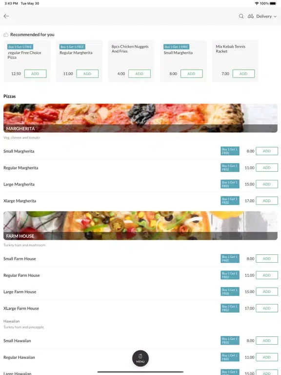 Capturas de pantalla de Pizza Power iPad 