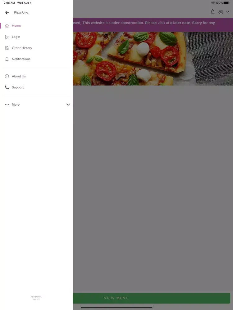 Pizza uno Nelson iPad  スクリーンショット