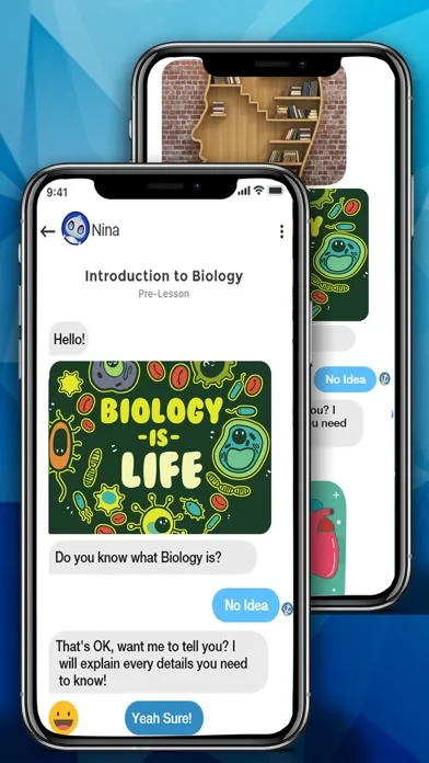 Nina - Biology Chatbot Screenshots