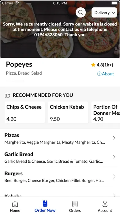 Captures d'écran de Popeyes.