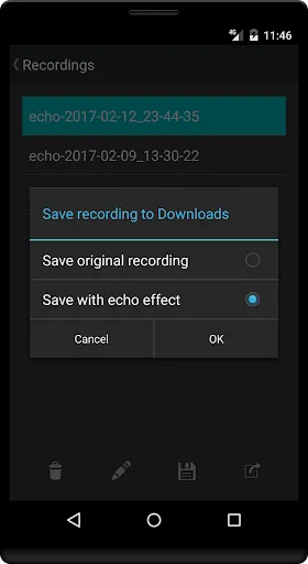 ภาพหน้าจอของ Echo