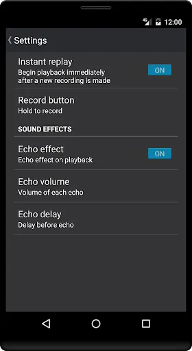 ภาพหน้าจอของ Echo