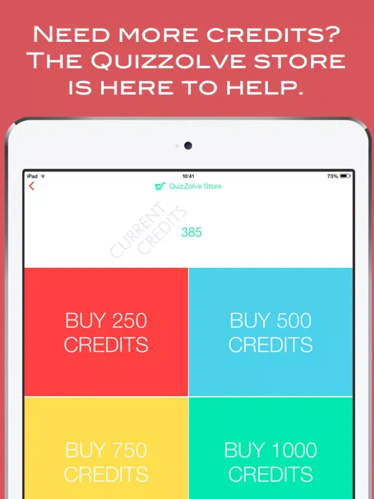 Ảnh chụp màn hình của Quizzolve iPad 