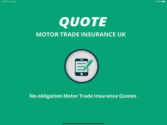 ภาพหน้าจอของ Quote Motor Trade Insurance UK iPad 