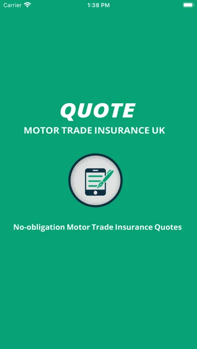 ภาพหน้าจอของ Quote Motor Trade Insurance UK