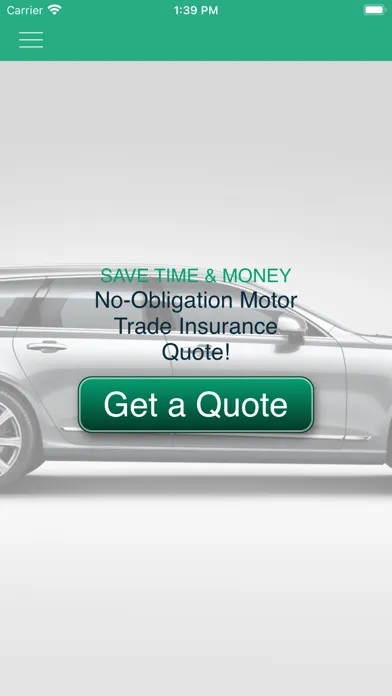 ภาพหน้าจอของ Quote Motor Trade Insurance UK