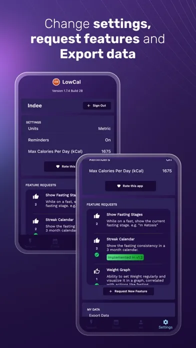 تصاویر LowCal - Fasting Tracker