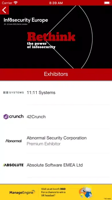 Ảnh chụp màn hình của Infosecurity Europe 2023