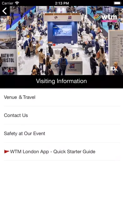 Capturas de tela do WTM London