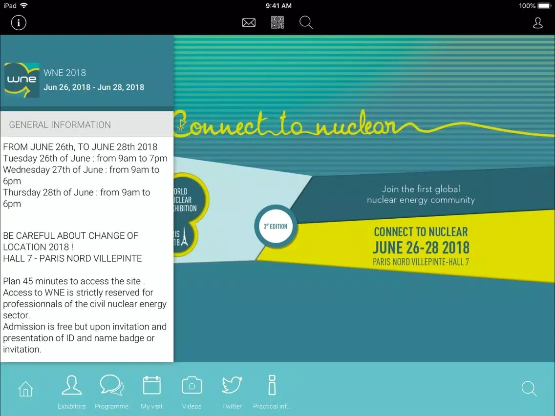 World Nuclear Exhibition 2018 iPad 應用截圖