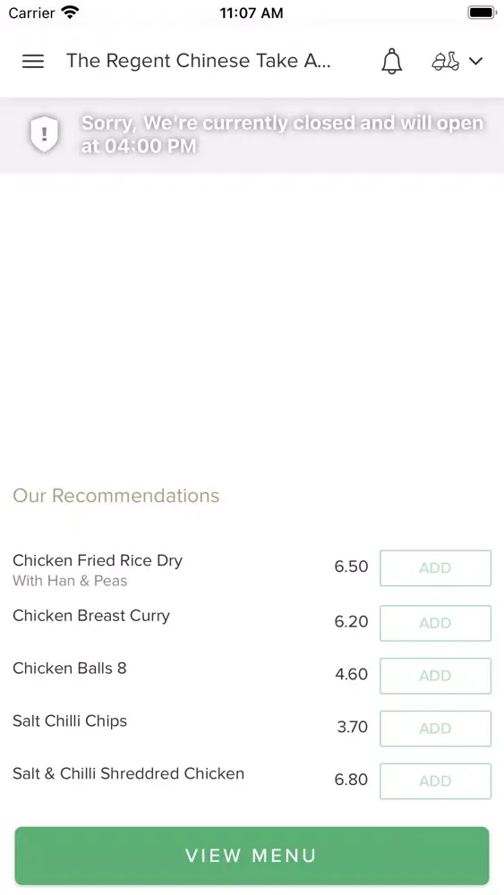Captures d'écran de The Regent Chinese Take Away