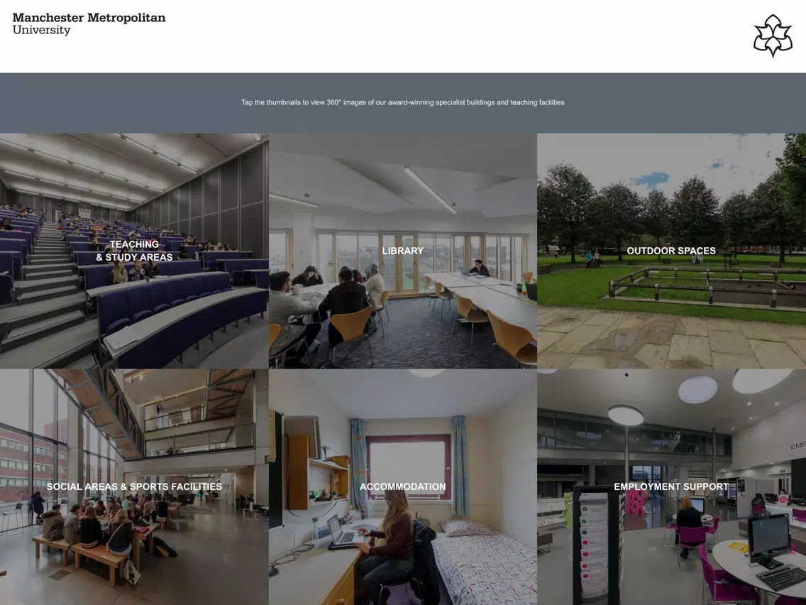 Manchester Metropolitan University – 360° Tour iPad  سکرین شاٹس