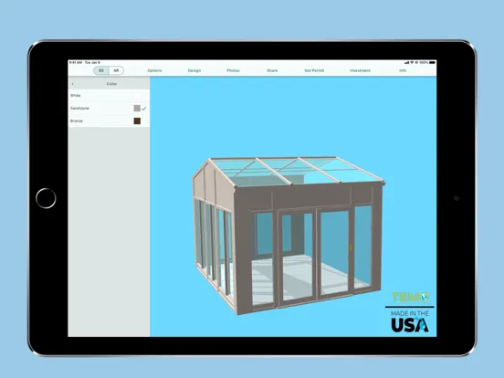 Tangkapan skrin TEMO Design Studio iPad 