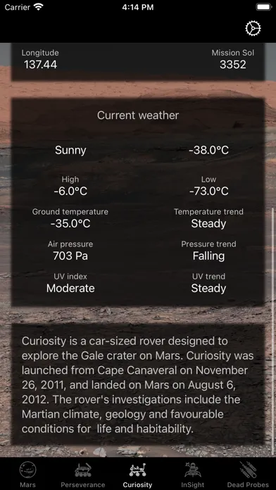 Скриншоты Mars Watch