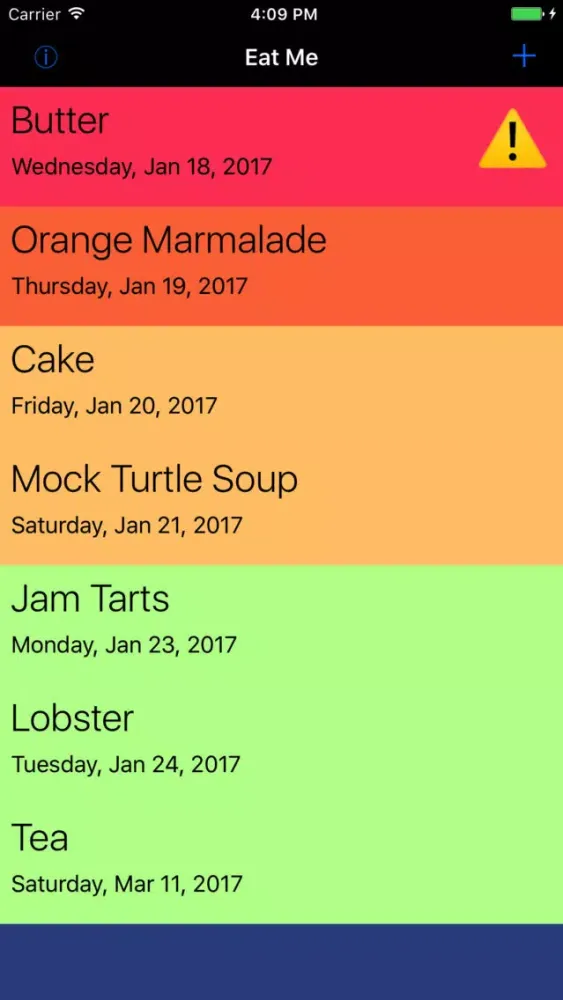 Eat Me Expiry Expiration and Use By Date Reminders Screenshots