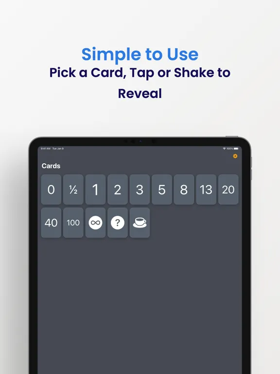 Screenshot di Agile Planning Poker iPad 