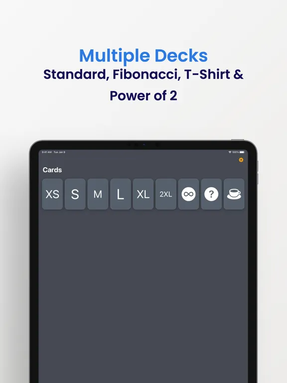 Screenshot di Agile Planning Poker iPad 